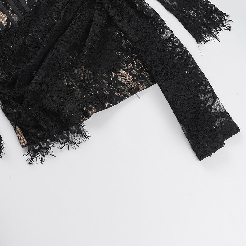 Lace Waist-tight Dress