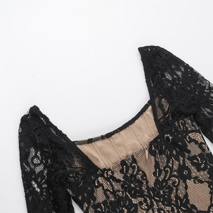 Lace Waist-tight Dress