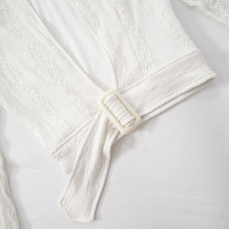 Low Collar Lace Top