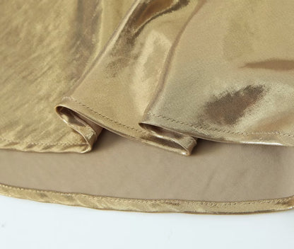 Low Metallic Sling Dress