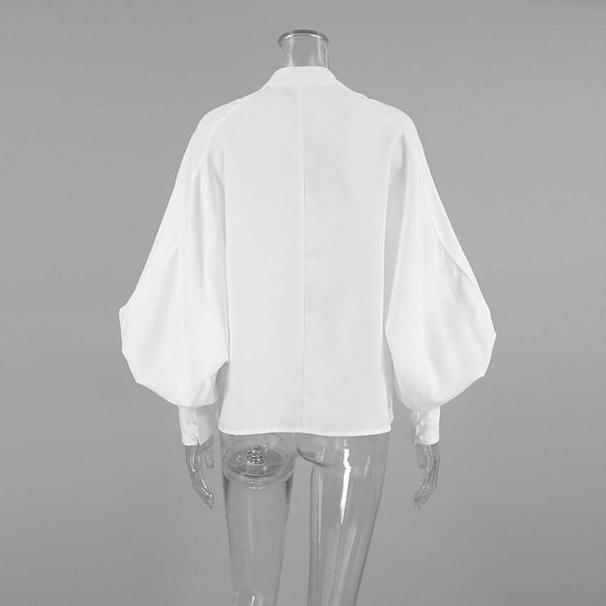 Puff Sleeve Pleated Shirt