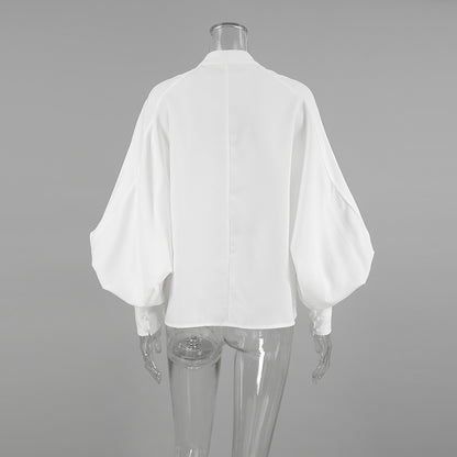 Puff Sleeve Pleated Shirt