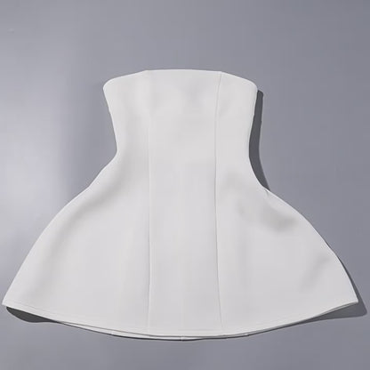 Tube Solid Color Short Dress