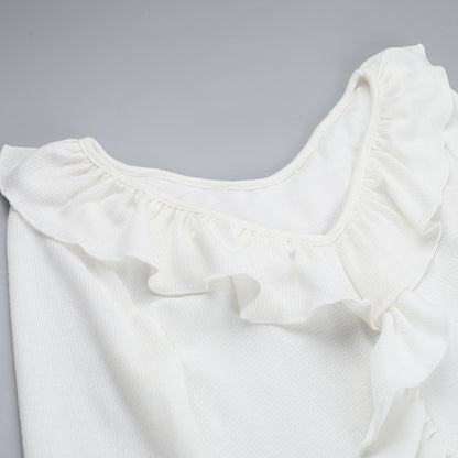 Ruffled Knit  Dress