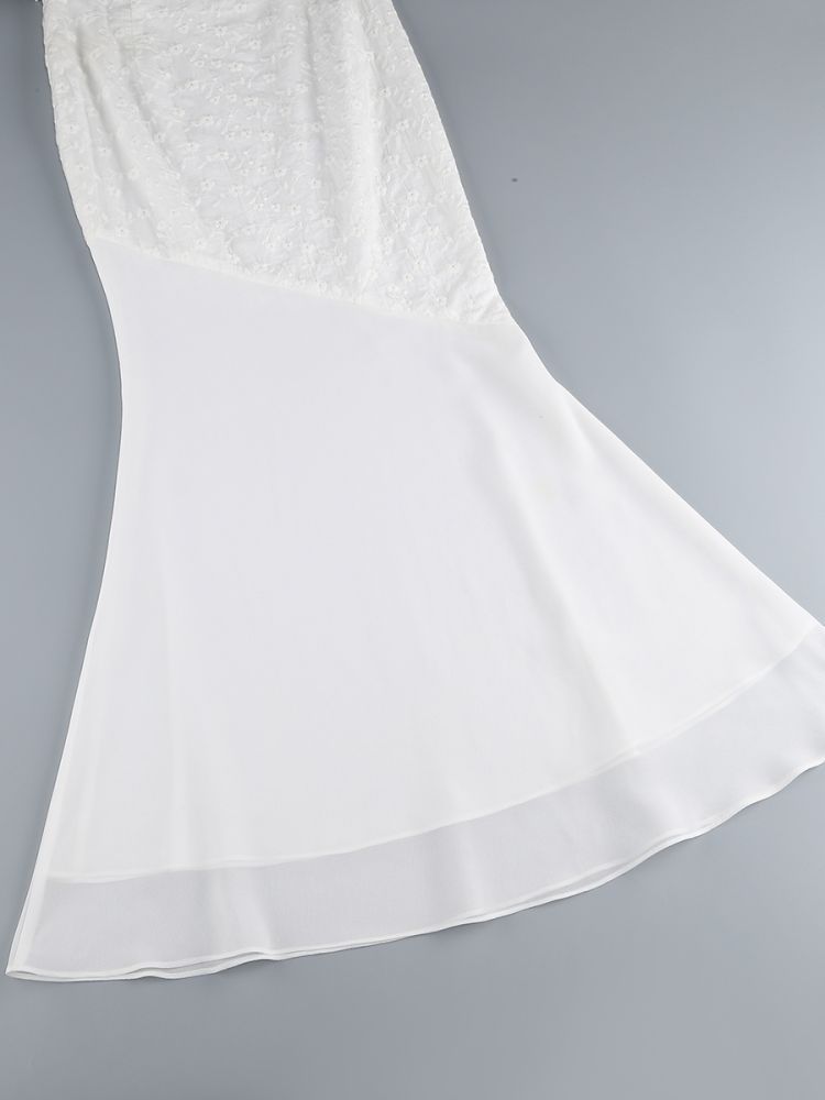Lace Top Fishtail Skirt Set