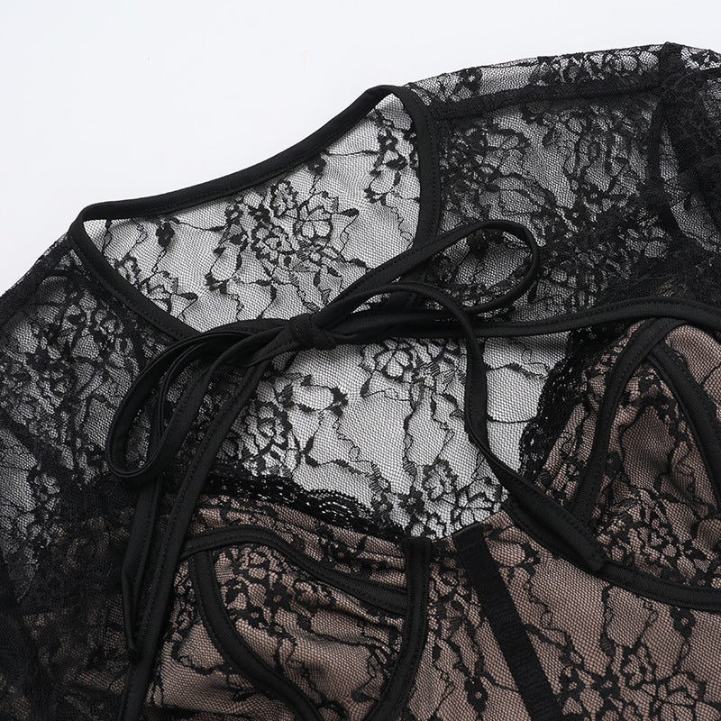 Slim-fit Lace Waist Top