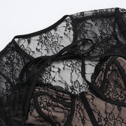 Slim-fit Lace Waist Top