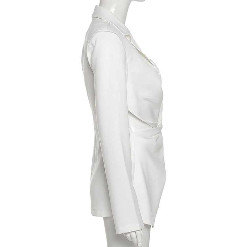 Hollow Twist Front Blazer