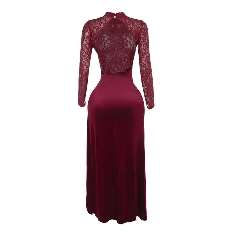 Lace Velvet Dress