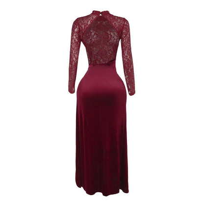 Lace Velvet Dress